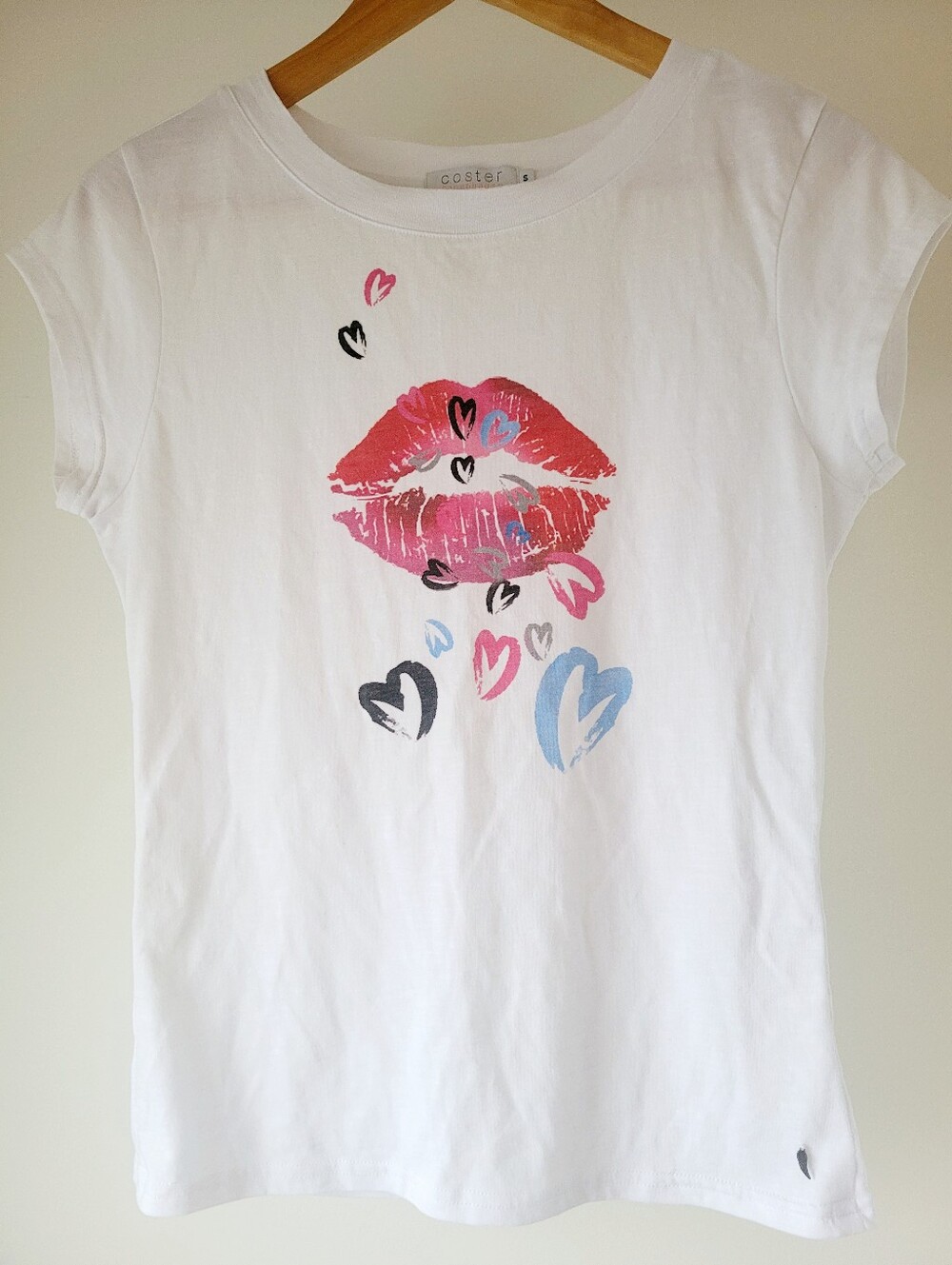 Coster Copenhagen White Graphic T-Shirt – Size S – Like New